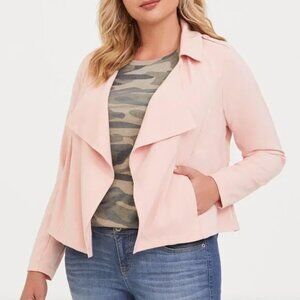 Torrid Light Weight Open Front Jacket - Shell Pink - Size 2X